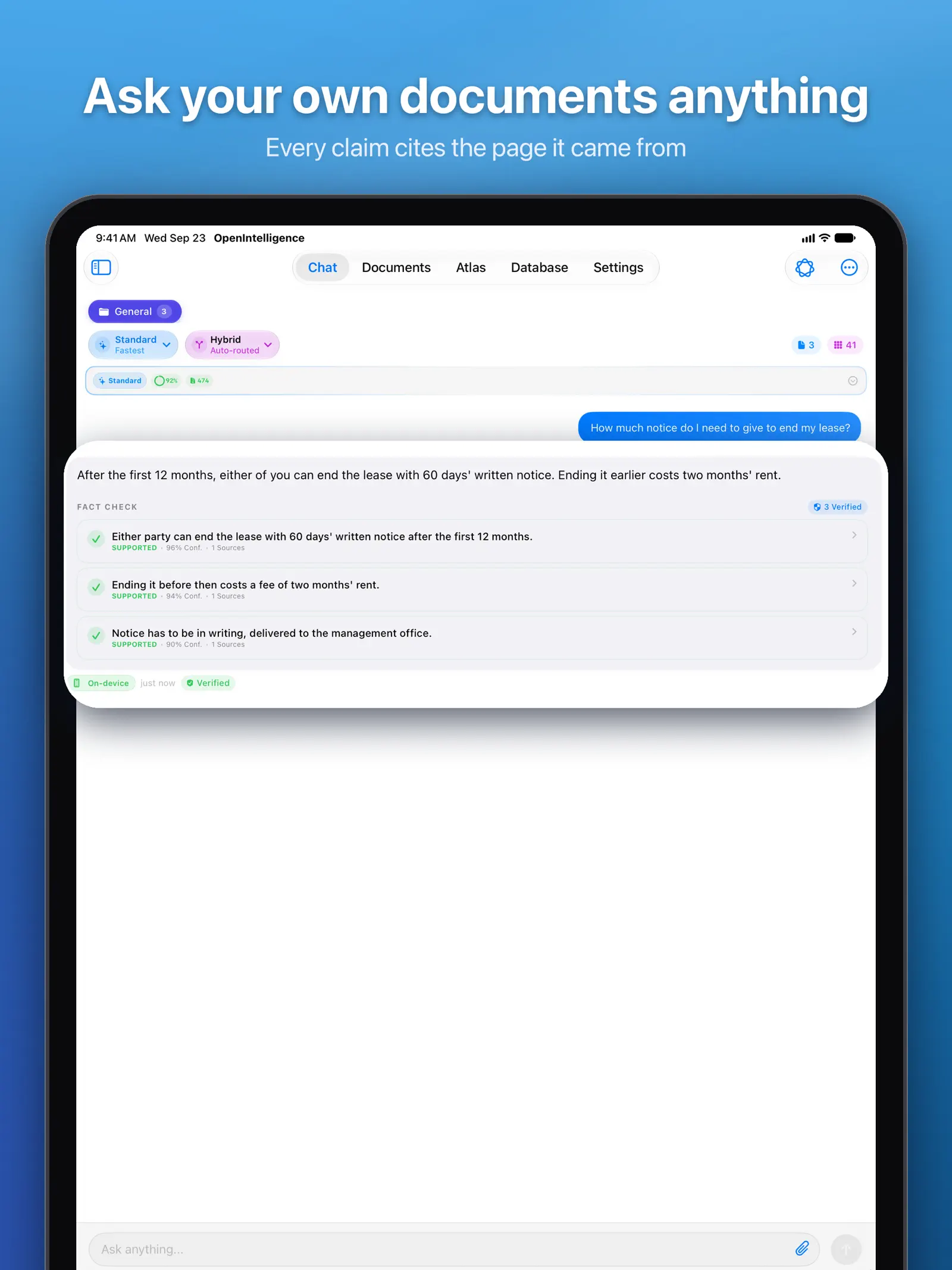 OpenIntelligence iPad screenshot 1