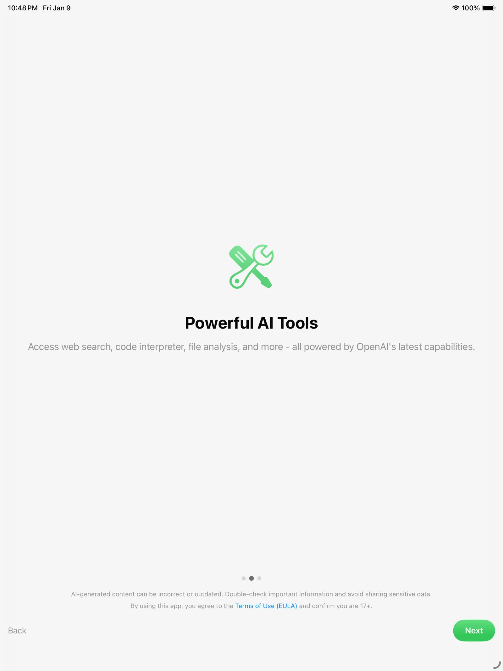 OpenResponses iPad screenshot 3