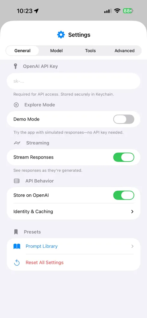 OpenResponses iPhone screenshot 5